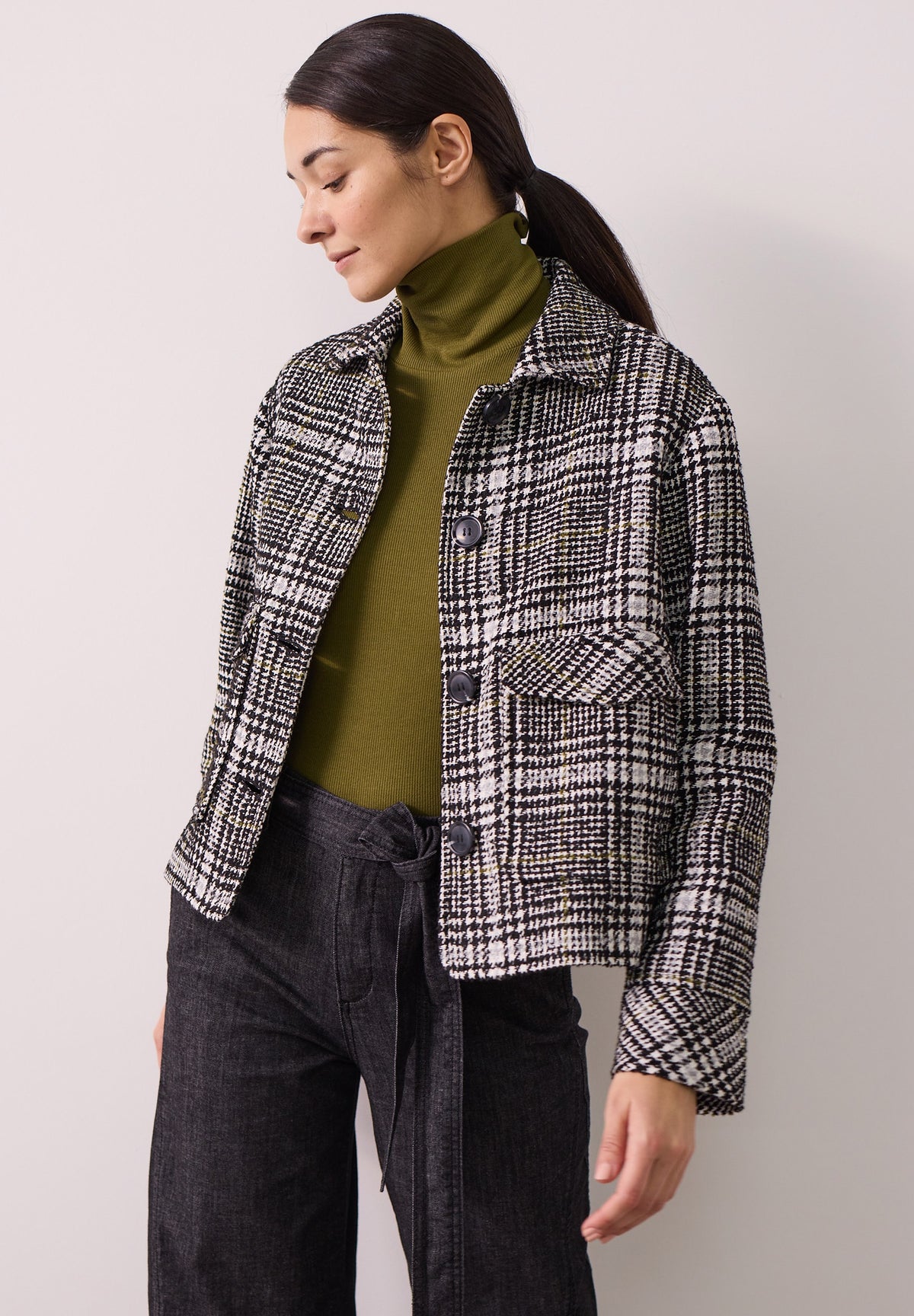 Jacke mit Glencheck-Karo