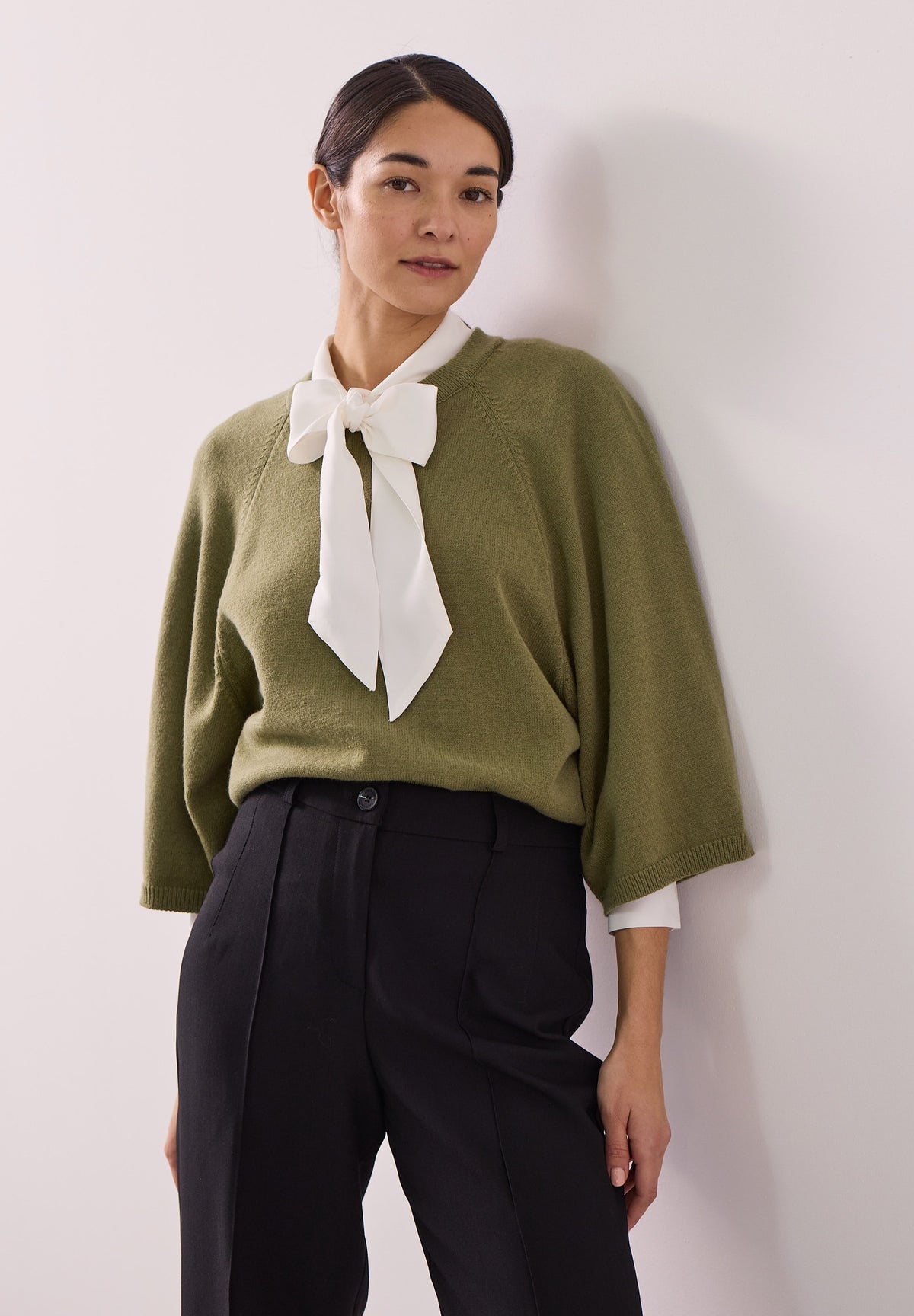 Bluse mit Schluppe