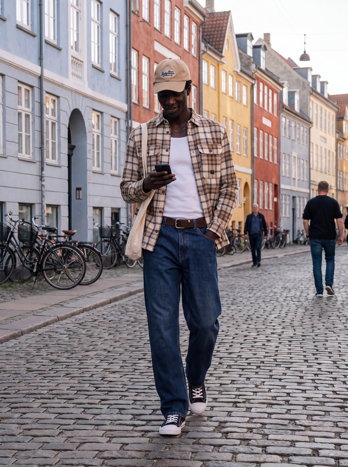 JPRBLUIVY CHECK L/S OVERSHIRT SN