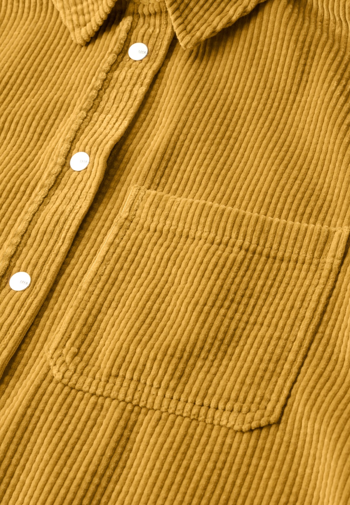 Cord Hemdbluse in Unifarbe