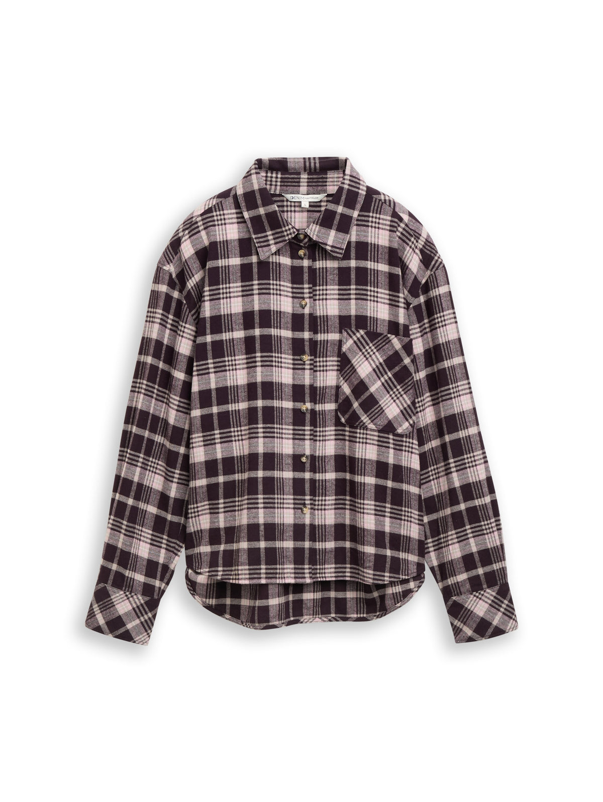 Oversize Flanell Hemdbluse mit Karomuster