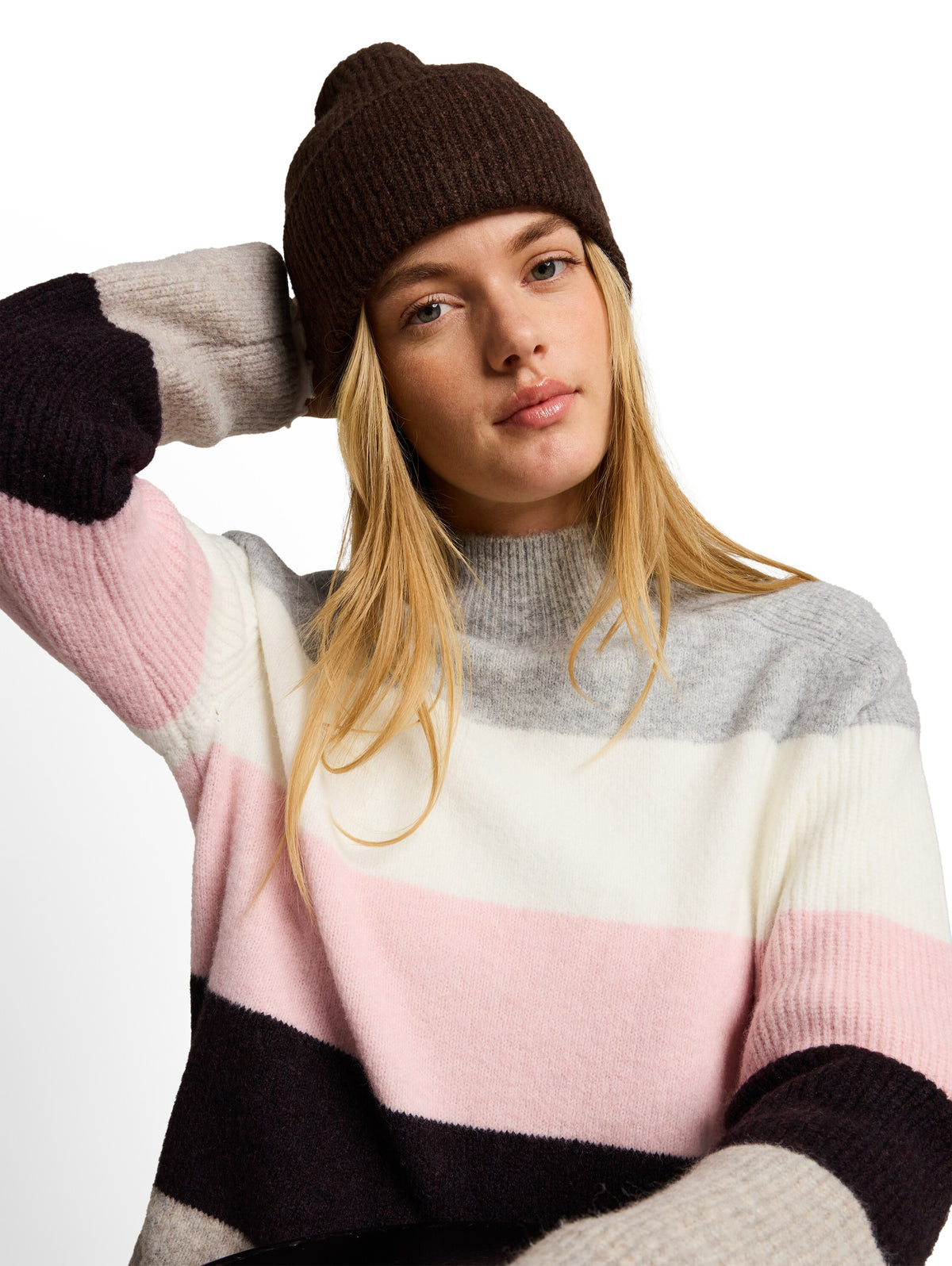 Strickpullover mit Wollanteil