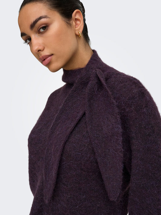 ONLNOEME LS HIGHNECK SCARF DETAIL KNT
