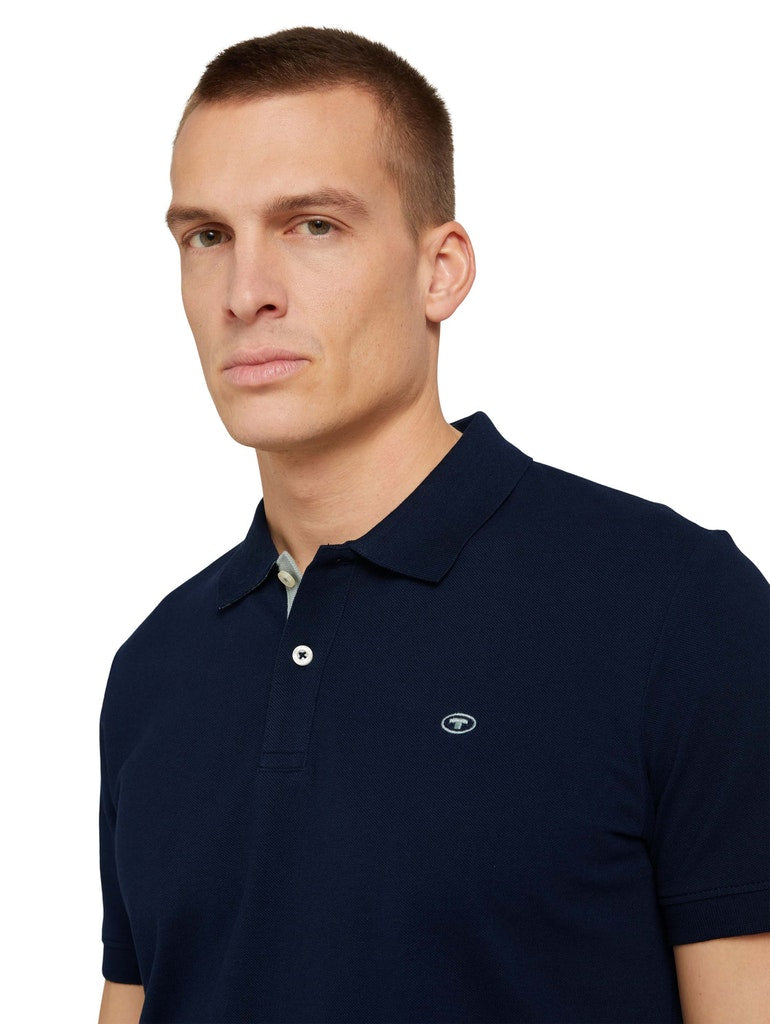 basic polo with contrast, Sky Captain Blue