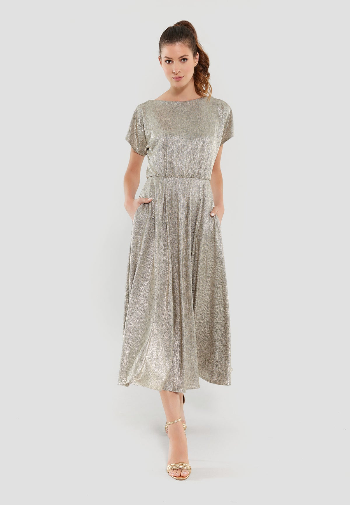 Cocktailkleid aus schimmerndem Jersey