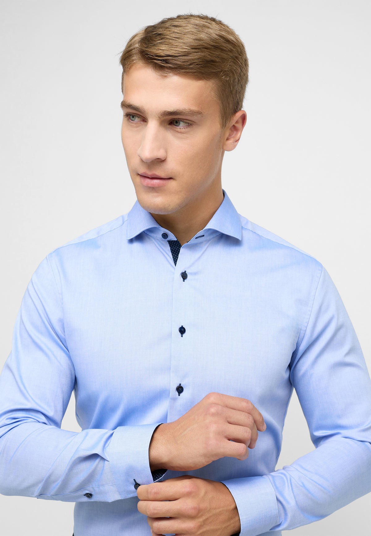 ETERNA LANGARM HEMD SLIM FIT PINPOINT