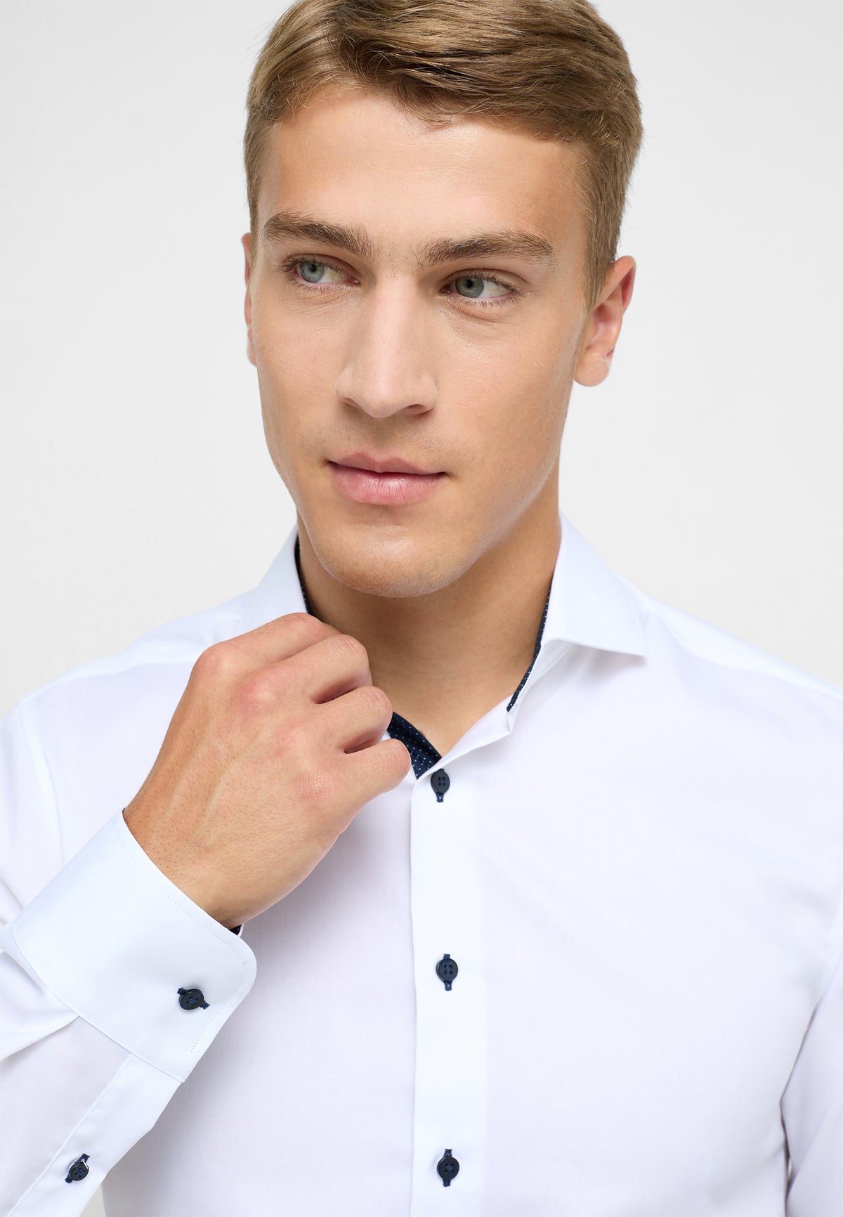 ETERNA LANGARM HEMD SLIM FIT PINPOINT
