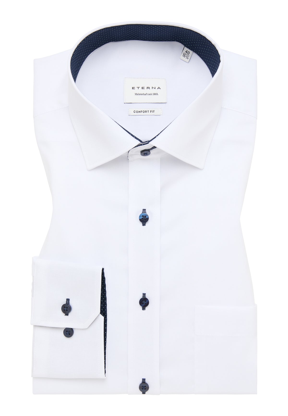 ETERNA LANGARM HEMD COMFORT FIT PINPOINT