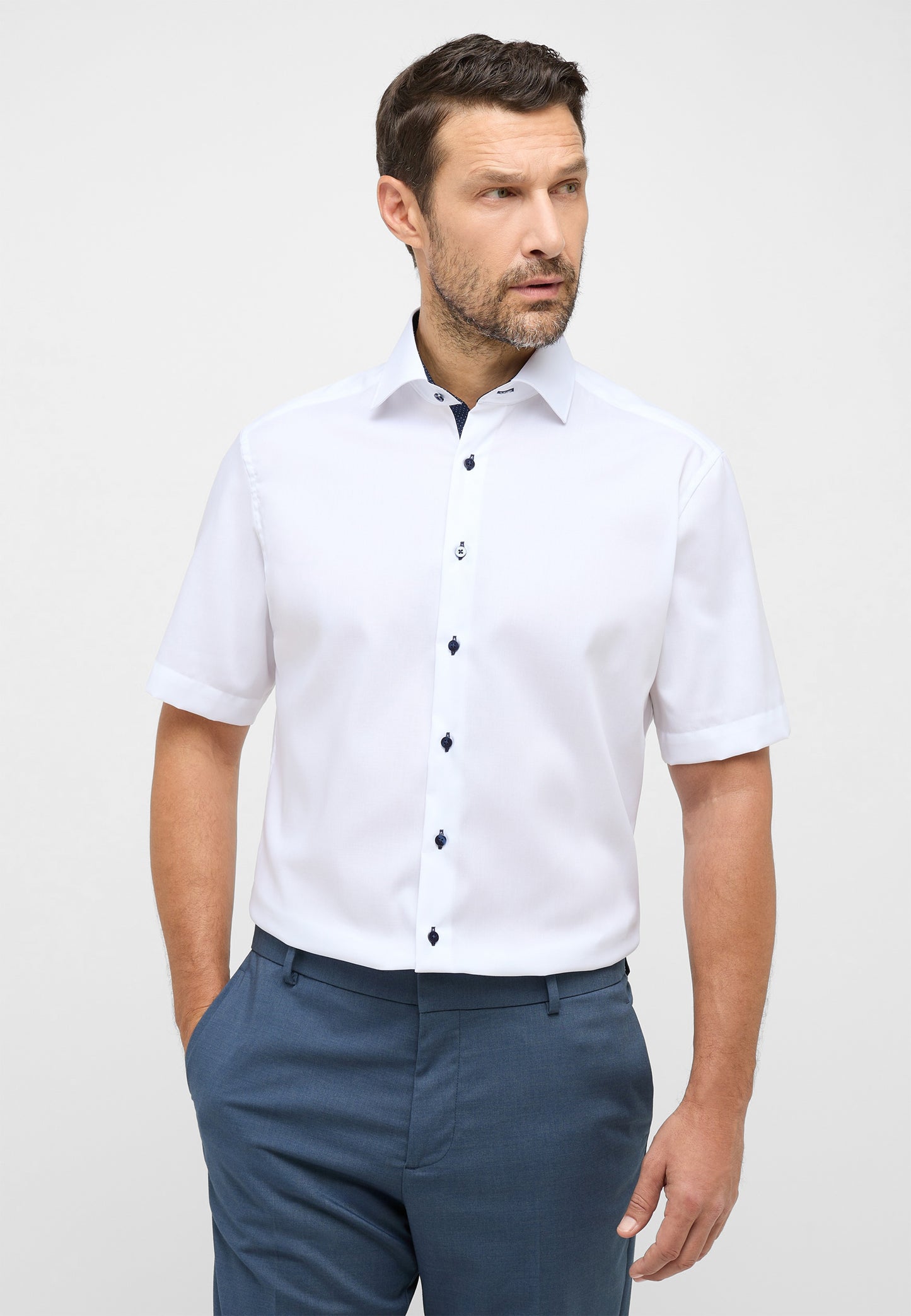 ETERNA KURZARM HEMD MODERN FIT PINPOINT