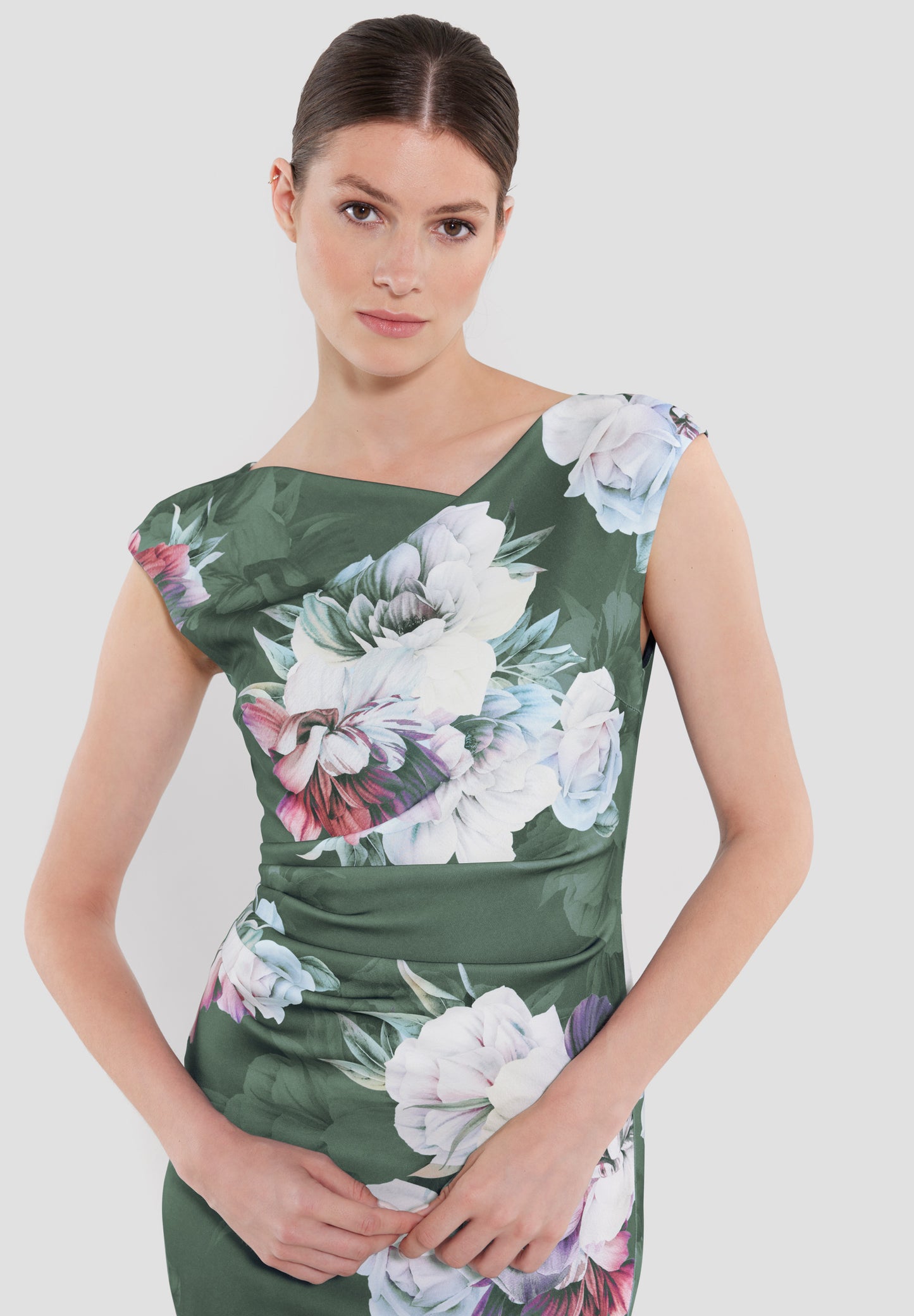 Cocktailkleid aus bedrucktem Scuba