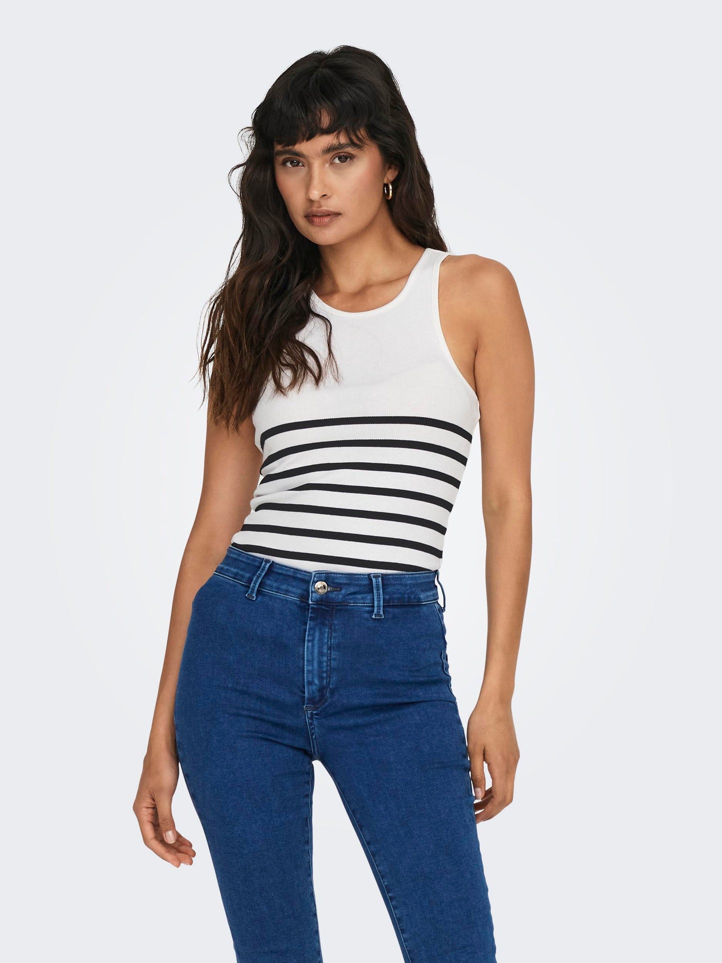 ONLKENYA RIB STRIPE TANK TOP JRS NOOS