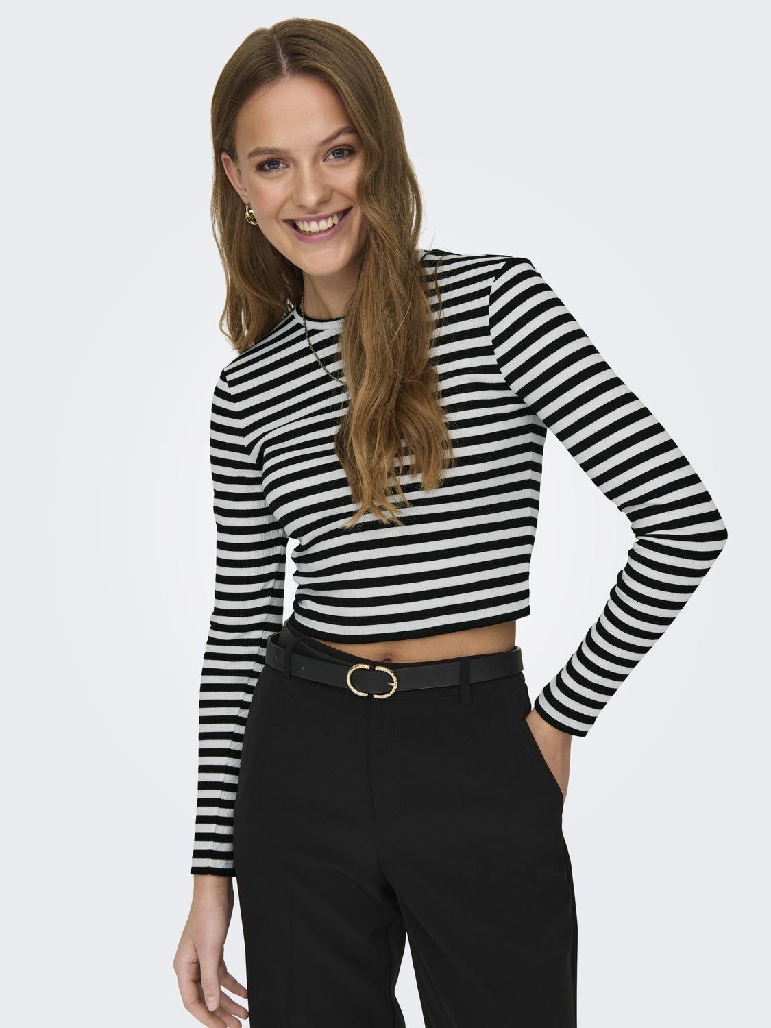 ONLELINA L/S CROPPED TOP JRS