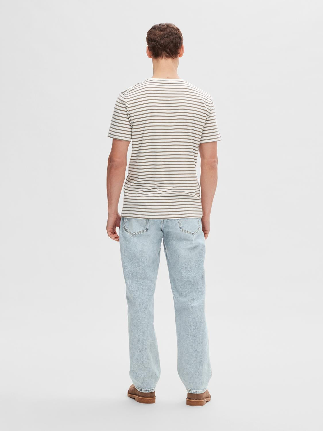 SLHASPEN STRIPE SS O-NECK TEE NOOS