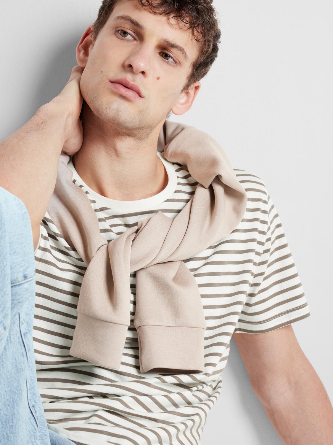 SLHASPEN STRIPE SS O-NECK TEE NOOS