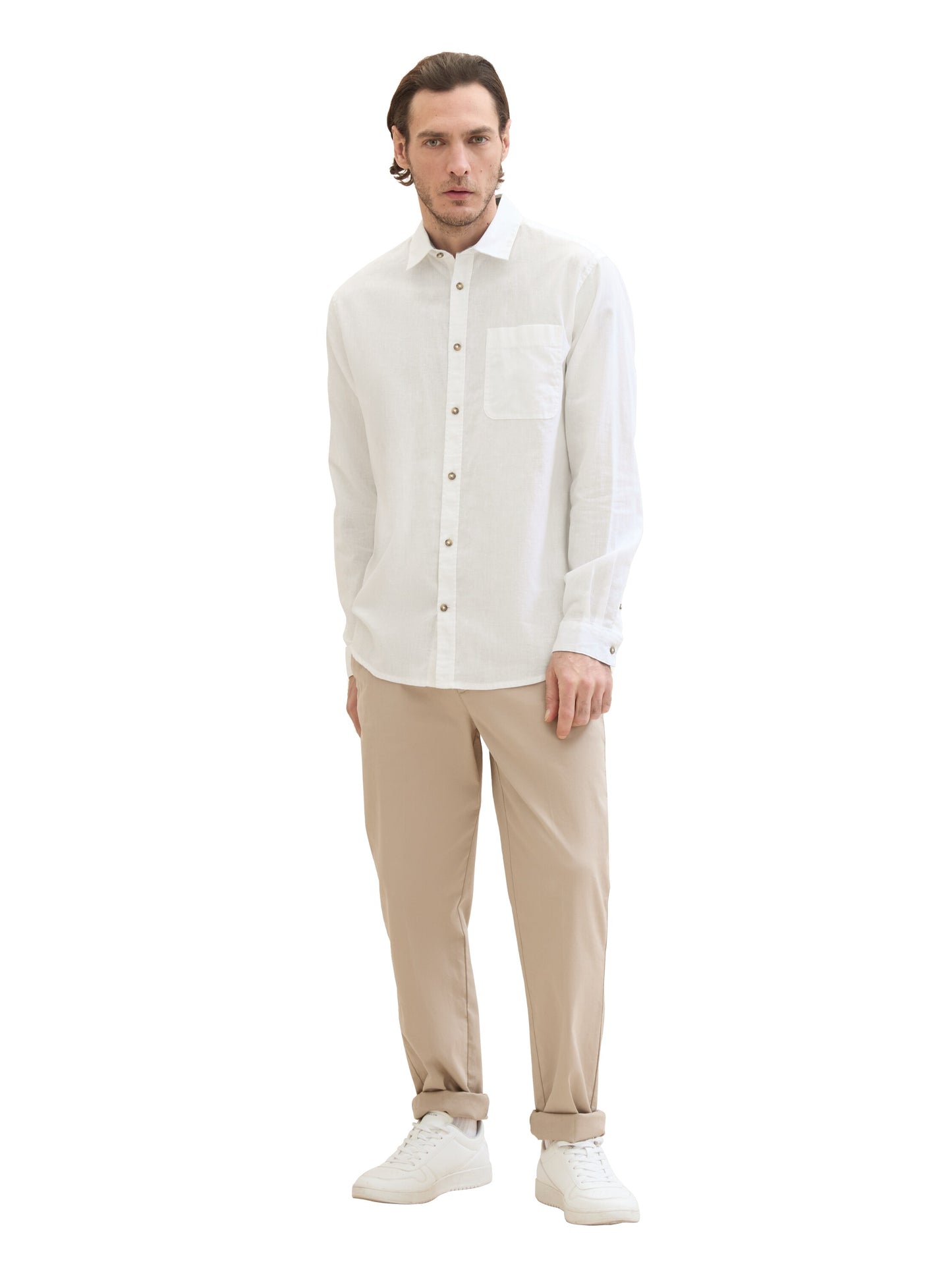 Regular Fit Hemd mit Leinen
