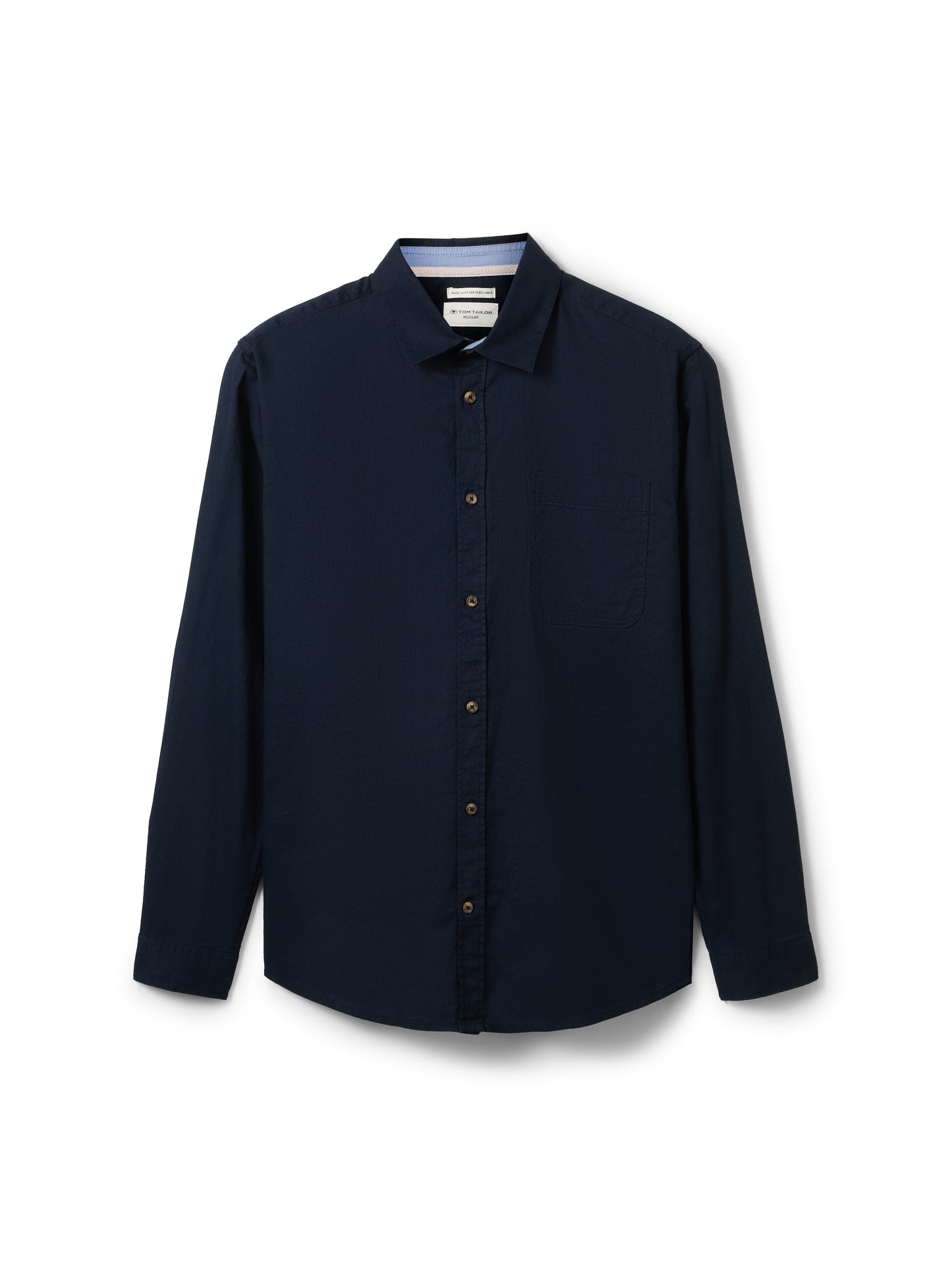 Regular Fit Hemd mit Leinen