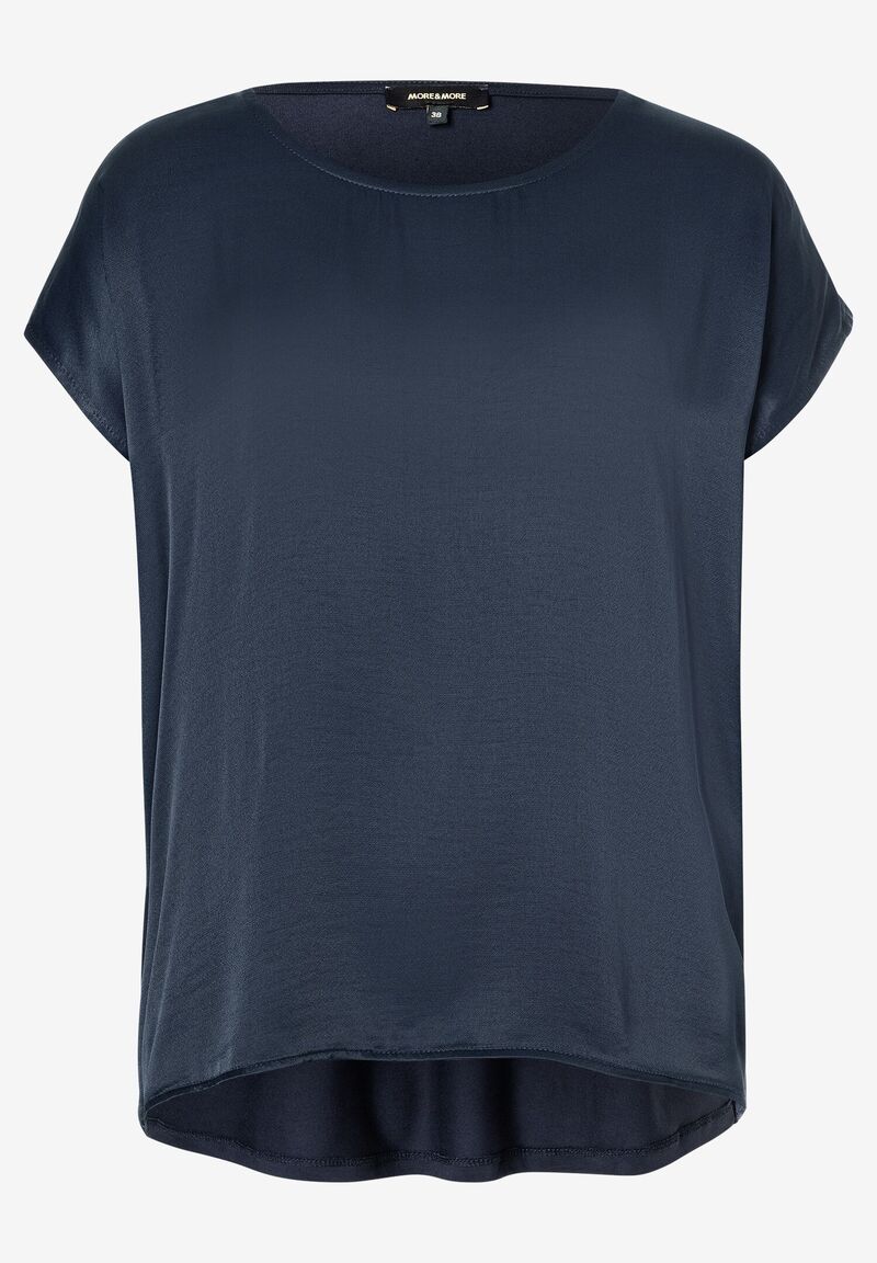Shirt mit Satinfront  marine