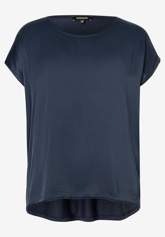 Shirt mit Satinfront  marine