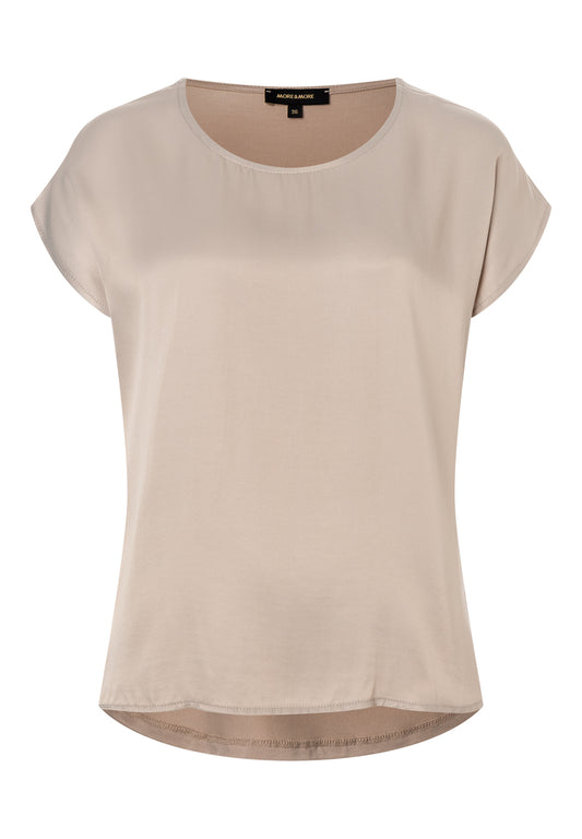 Shirt mit Satinfront  schwarz
