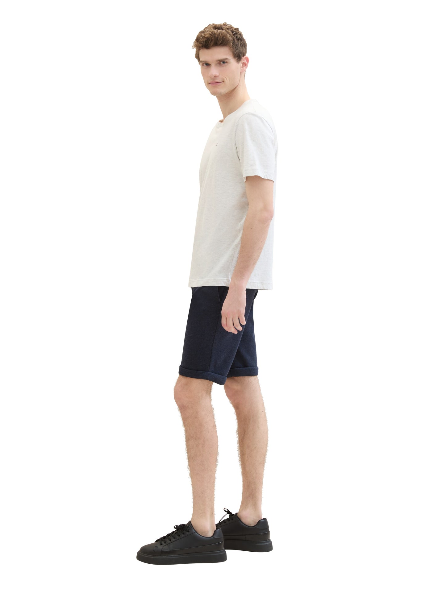 Slim Chino Shorts in Melange Optik
