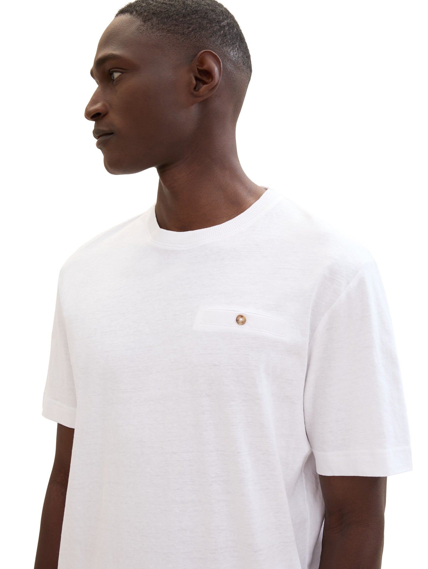 T-Shirt mit Leinenanteil
