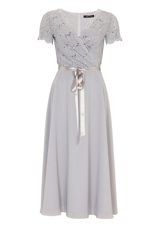 Curve / Cocktailkleid aus Material-Mix
