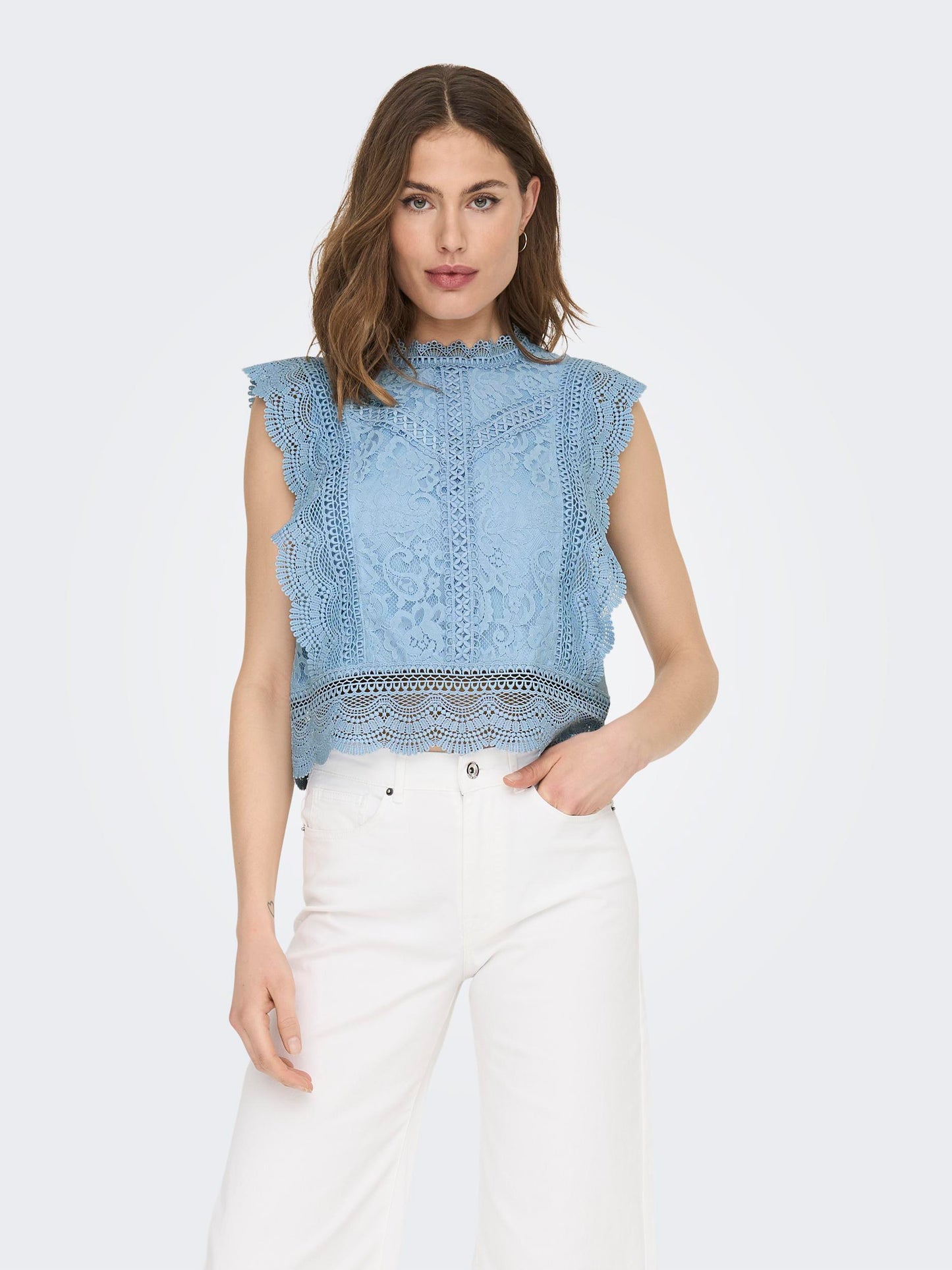 ONLKARO S/L LACE TOP NOOS WVN