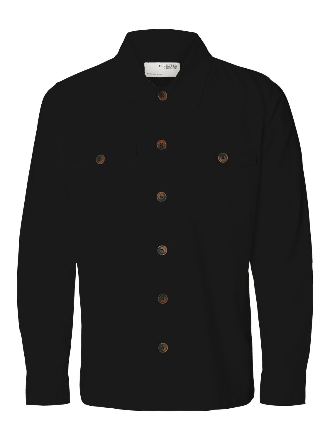 SLHBRODY-LINEN OVERSHIRT LS