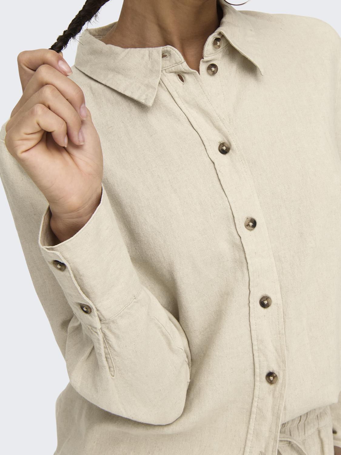 JDYSAY L/S LINEN LOOSE SHIRT WVN NOOS