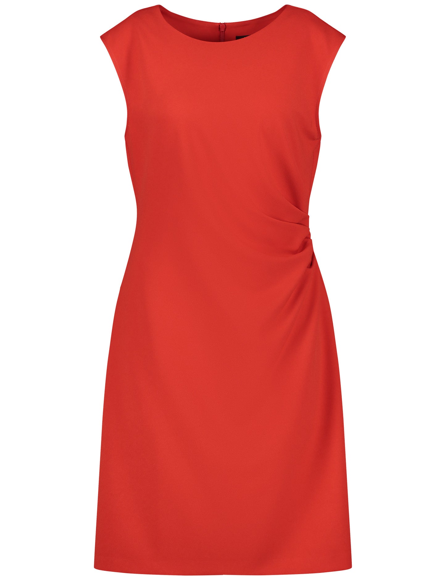 Ärmelloses Kleid mit seitlicher Raffung