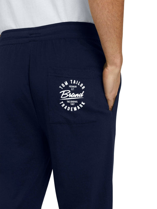 Pyjama Hose, blau-dunkel-uni