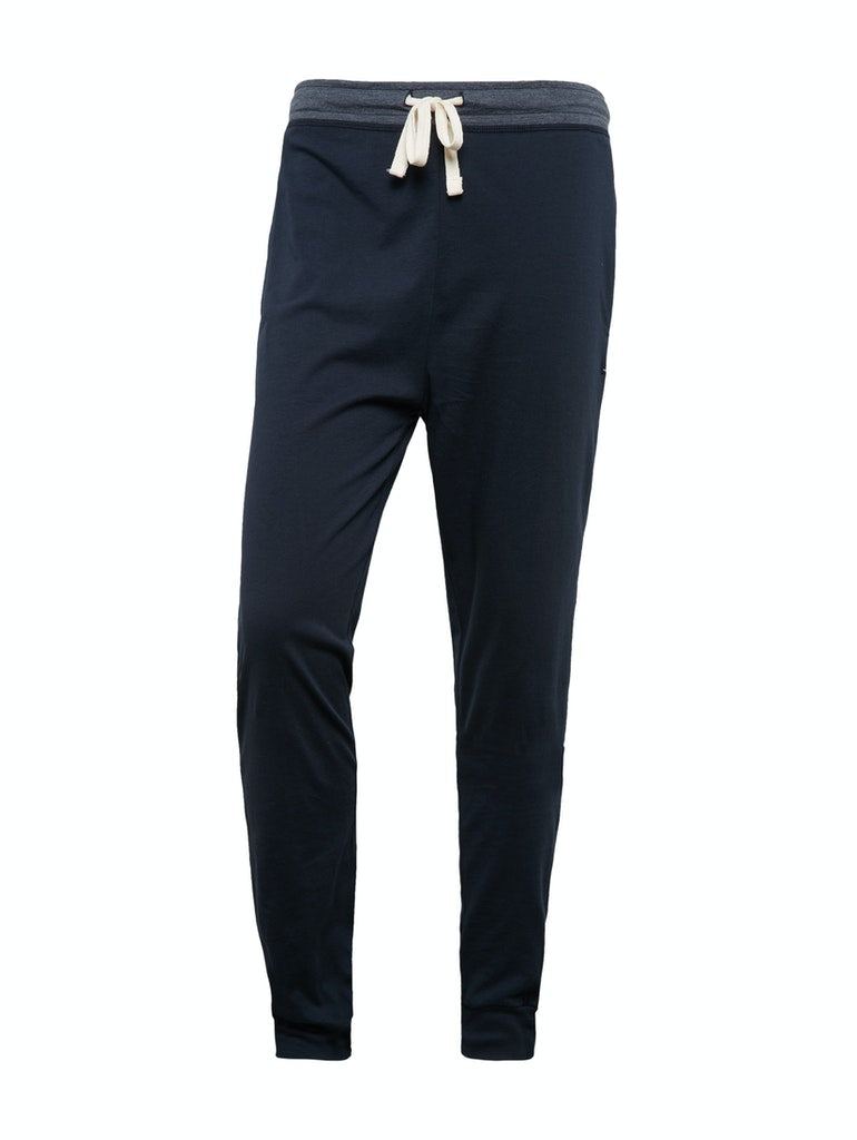 Pyjama Hose, blau-dunkel-uni