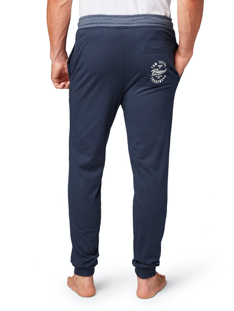Pyjama Hose, blau-dunkel-uni