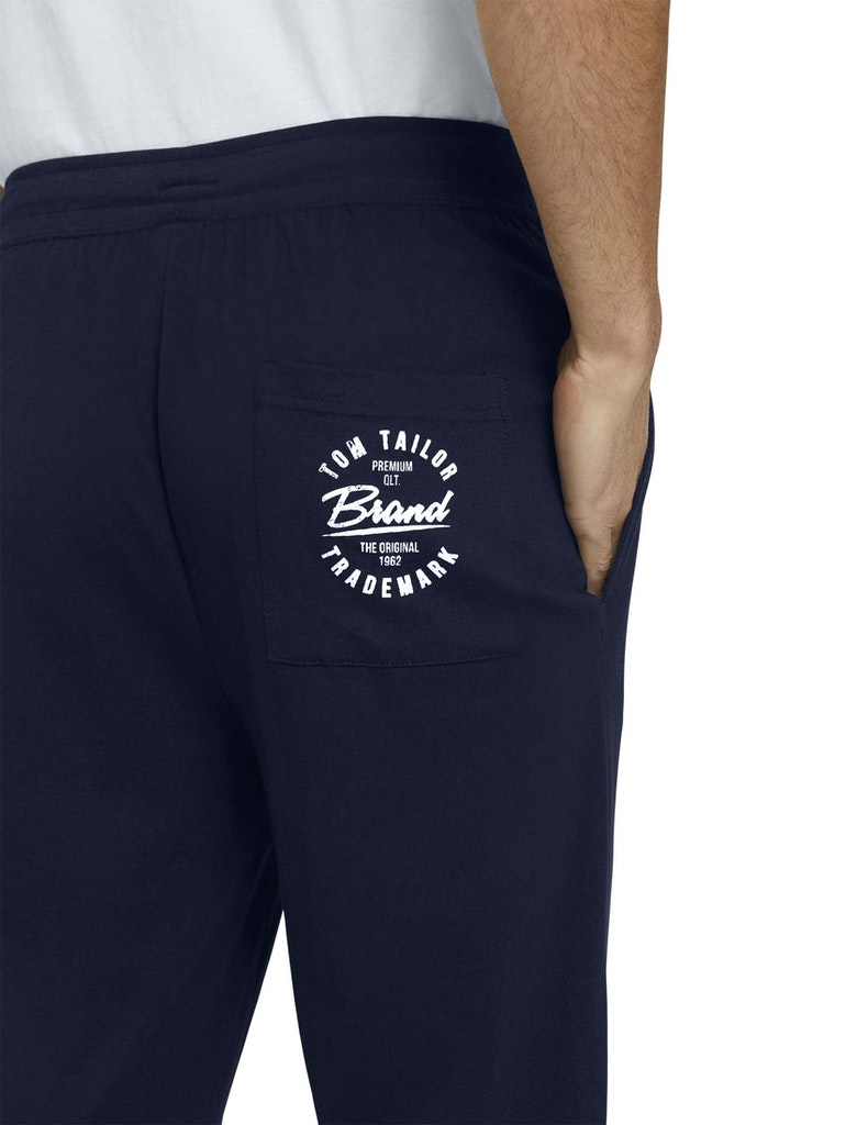 Pyjama Hose, blau-dunkel-uni