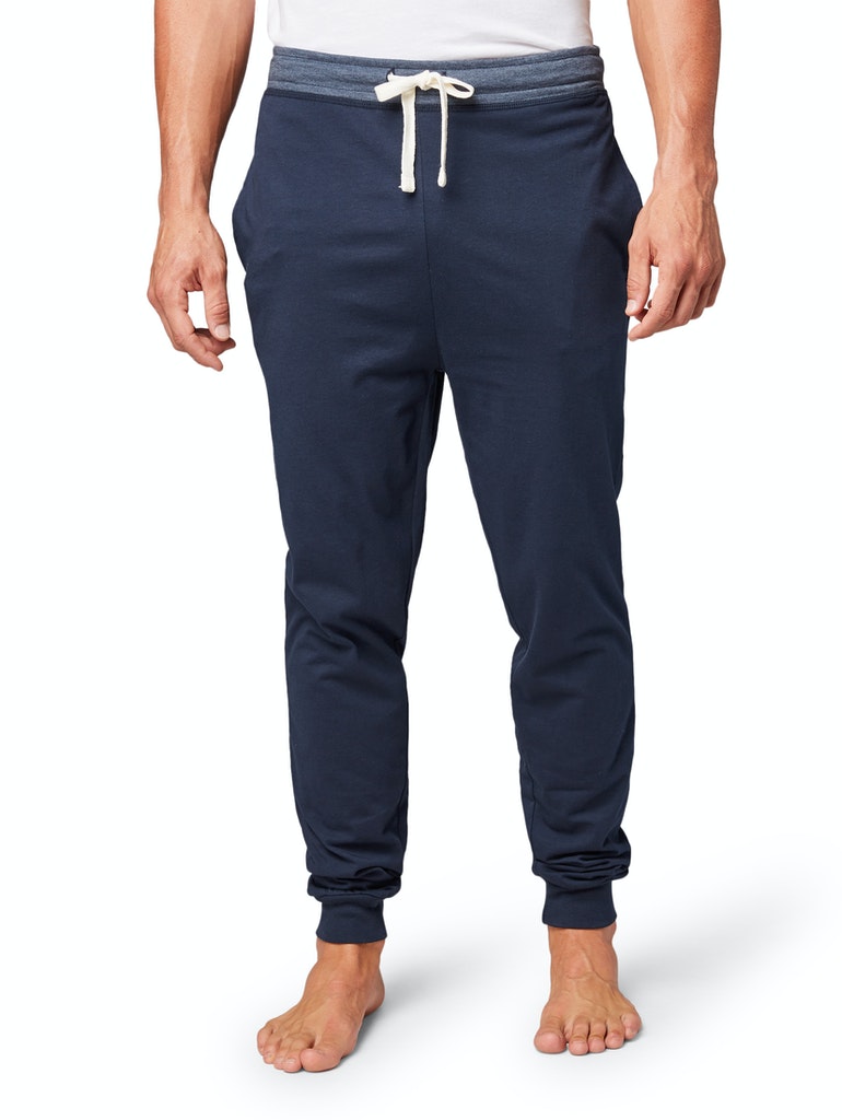 Pyjama Hose, blau-dunkel-uni