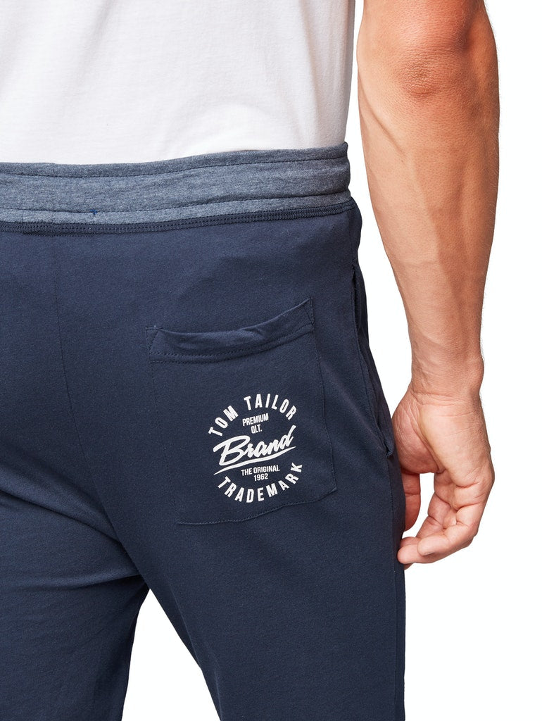 Pyjama Hose, blau-dunkel-uni