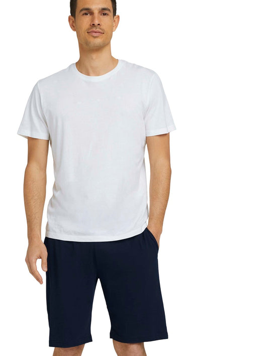 Pyjama Hose, blau-dunkel-uni