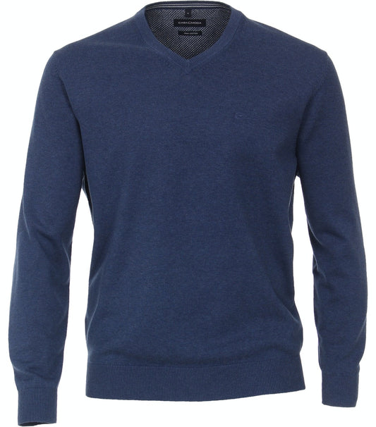 Pullover mit V-Ausschnitt uni 004430