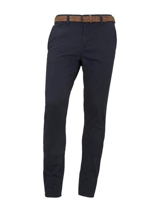 Slim Chino with belt, Sky Captain Blue