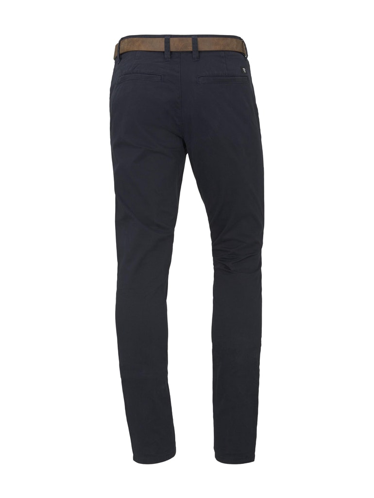 Slim Chino with belt, Sky Captain Blue
