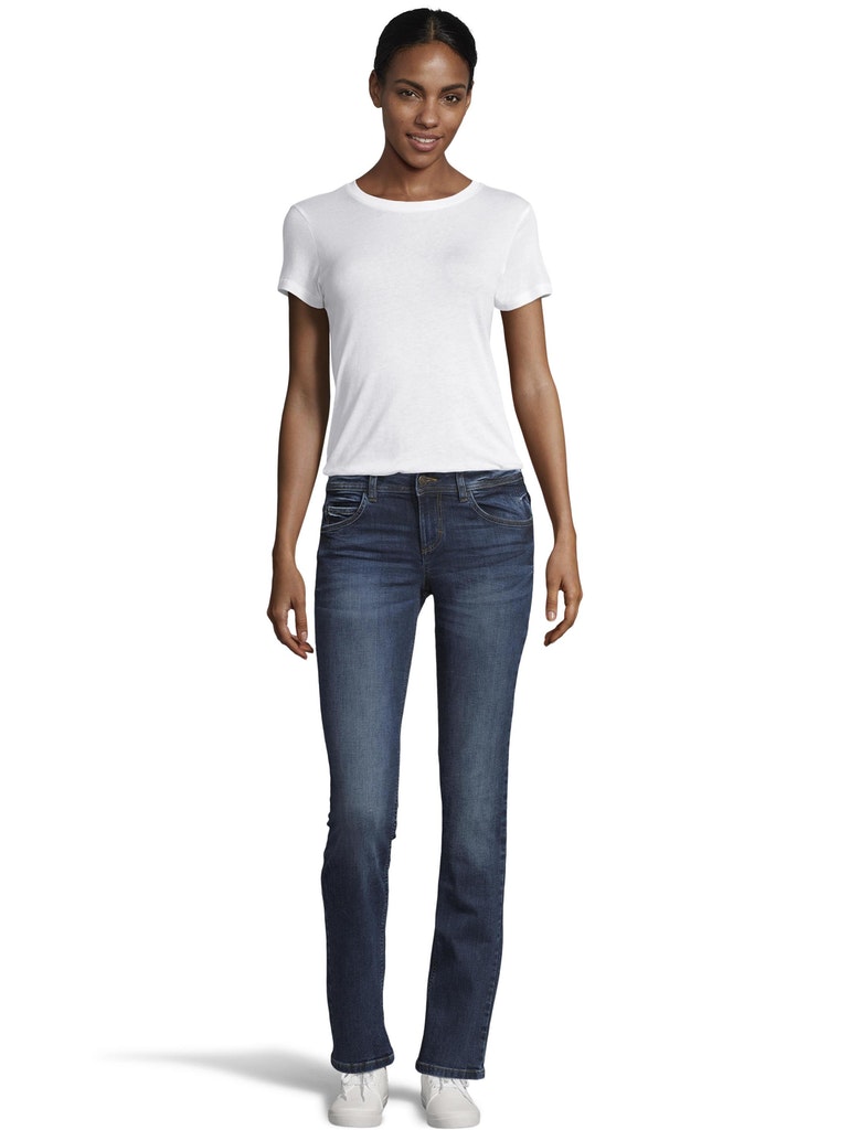 Tom Tailor Alexa straight, mid stone wash denim