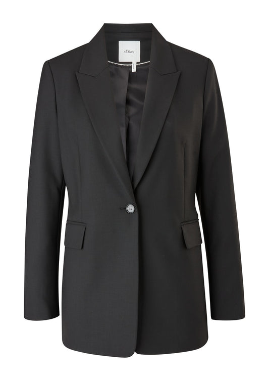 Blazer langarm, TRUE BLACK