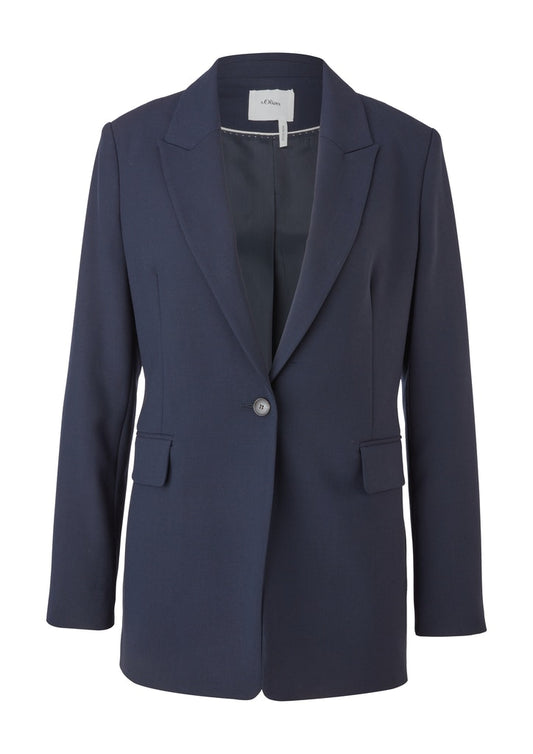 Blazer langarm, DARK NAVY