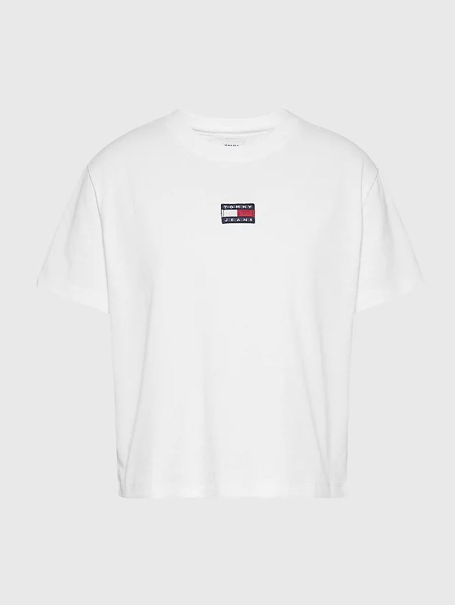 TJW TOMMY CENTER BADGE TEE, WHITE
