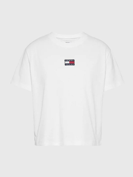 TJW TOMMY CENTER BADGE TEE, WHITE