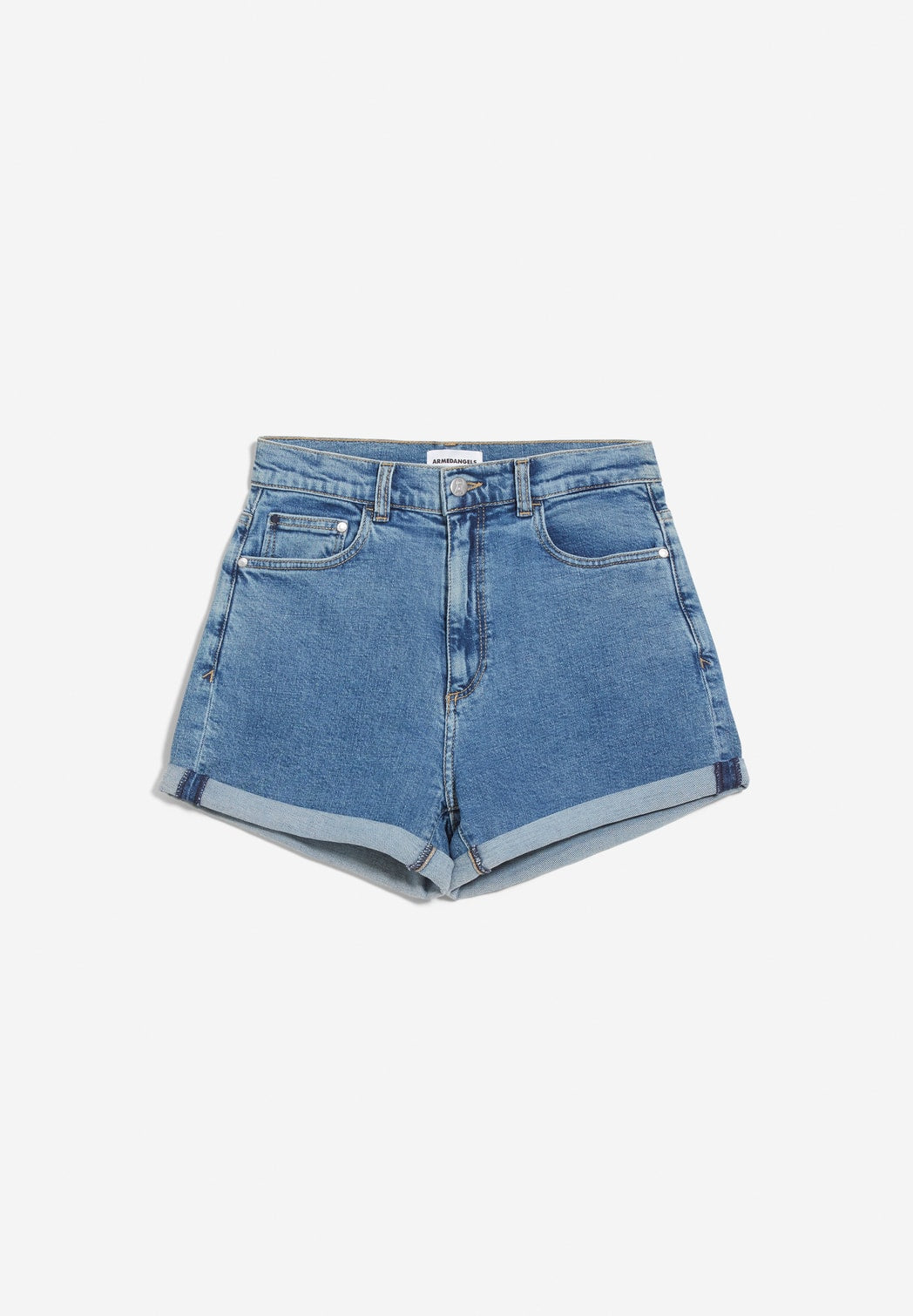 SILVAA HEMP Shorts Denim Solid, bone blue