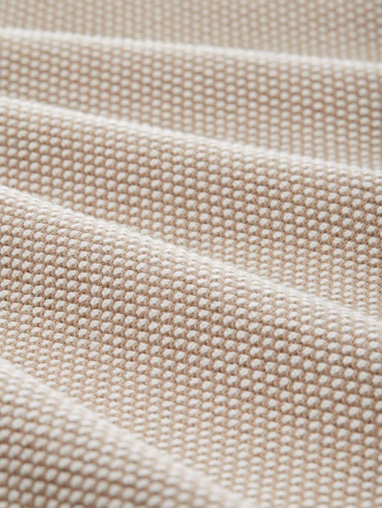 Knit pullover with structure, beige bubble structure