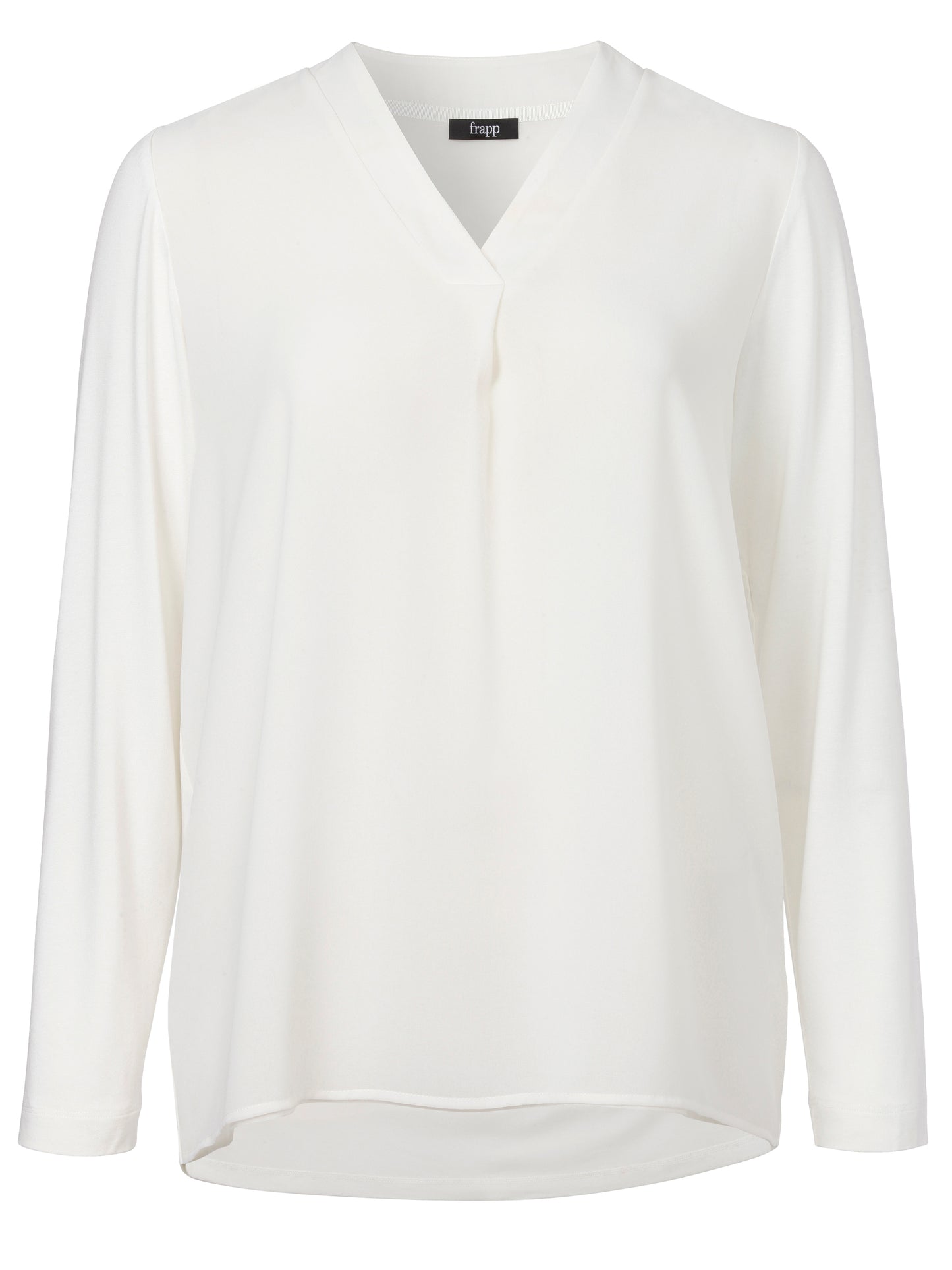 Bluse V-Ausschnitt 1/1 Arm Materialmix