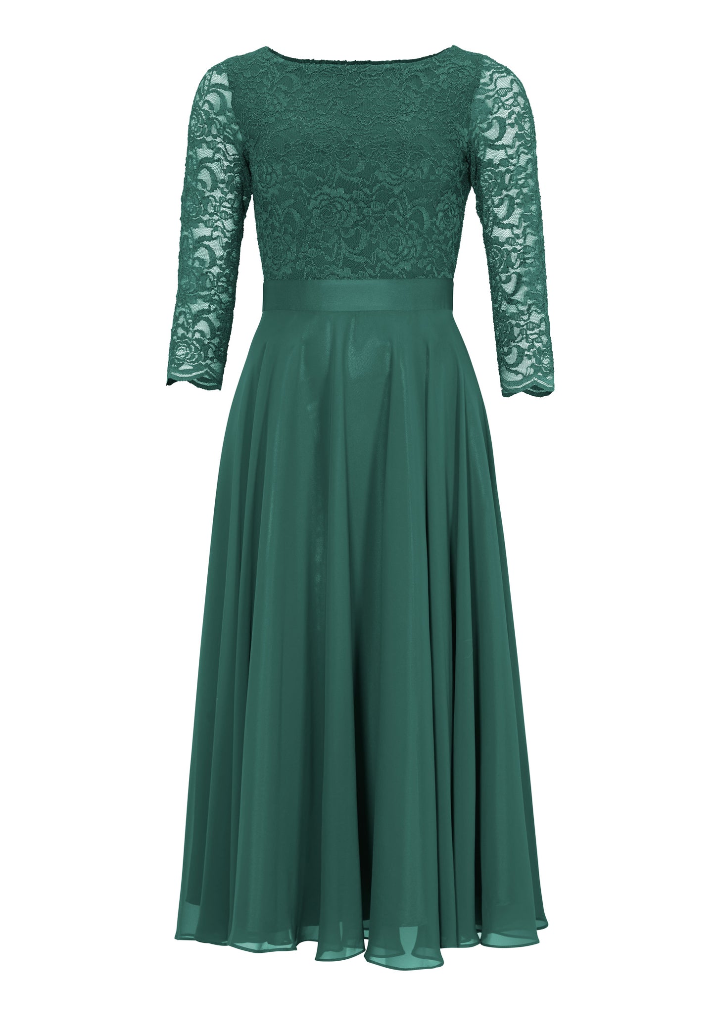 Cocktailkleid aus Spitze und Chiffon