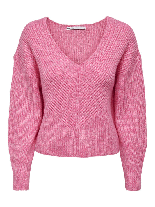 ONLALLIE LIFE L/S V-NECK PULLOVER KNT